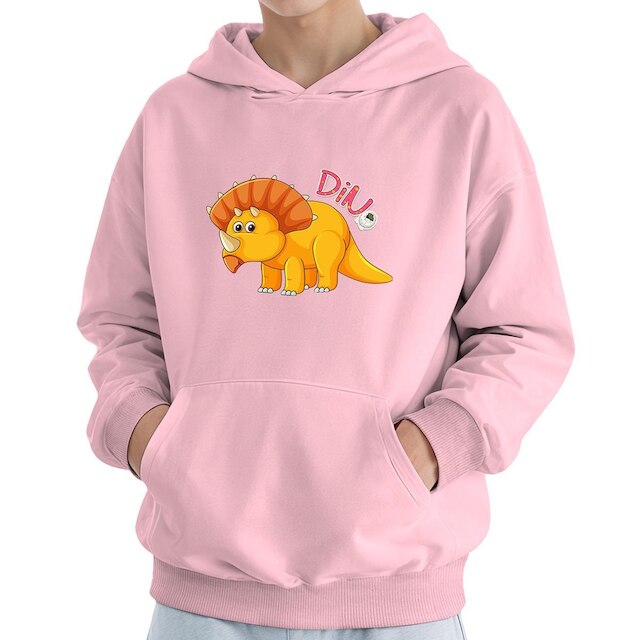 Moletom Infantil Canguru Menino Algodão Estampa Dino